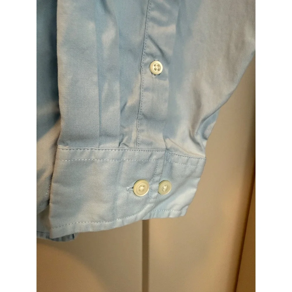 GAP Men's 80s Pinpoint Oxford Light Blue Shirt Size‎ L Preppy Academia
